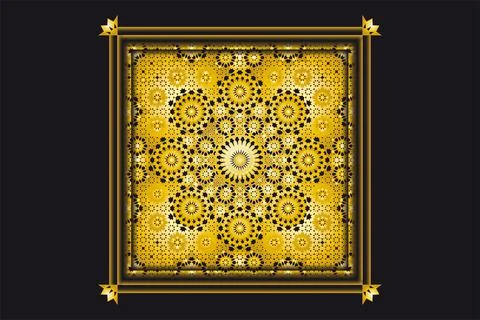 Arabesque golden pattern background Stock Illustration