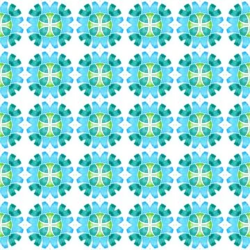 Arabesque hand drawn design. Green adorable boho Stock Illustration