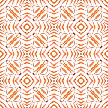 Arabesque hand drawn design. Orange favorable 스톡 일러스트