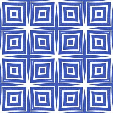 Arabesque hand drawn pattern. Indigo symmetrical Stock Illustration