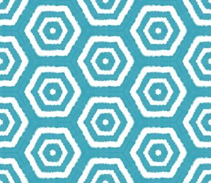 Arabesque hand drawn pattern. Turquoise Stock Illustration