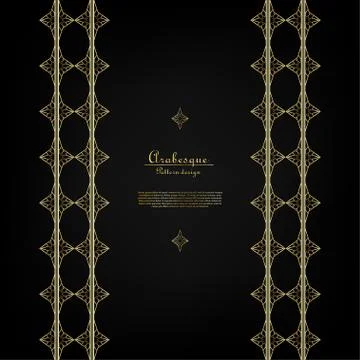 Arabesque islamic pattern gold flower background template vector Stock Illustration
