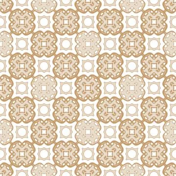 Arabesque ismalic beige seamless pattern. Vector illustration for your arabic Stock Illustration