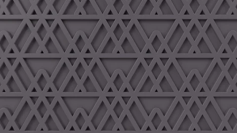 Arabesque looping geometric pattern. Black islamic 3d motif. Stock Footage 116744153