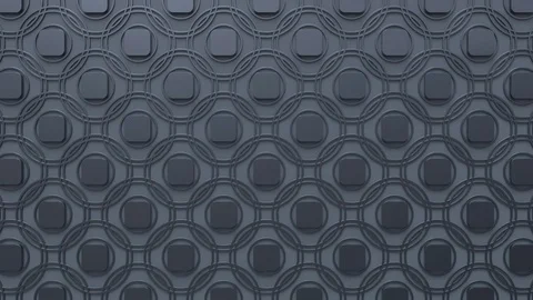 Arabesque looping geometric pattern. Gray and metal islamic 3d motif. Stock Footage 121266527