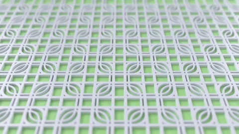 Arabesque looping geometric pattern. Green and white islamic 3d motif. Video stock 116744187