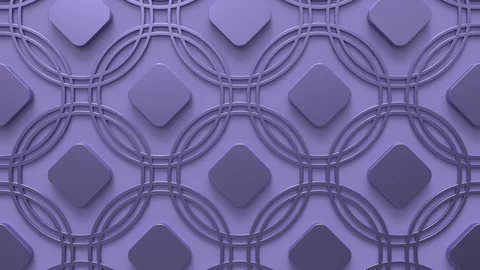 Arabesque looping geometric pattern. Lilac and metal islamic 3d motif. Stock Footage 120809274