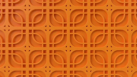 Arabesque looping geometric pattern. Orange islamic 3d motif. Stock Footage 116744202