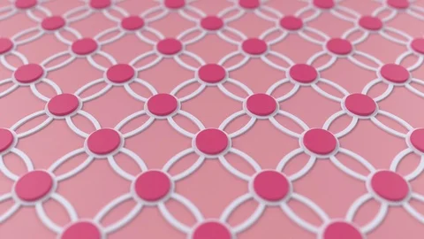 Arabesque looping geometric pattern. Pink and white islamic 3d motif. Stock Footage 120809312