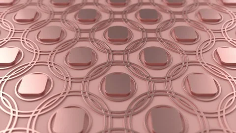 Arabesque looping geometric pattern. Pink and metal islamic 3d motif. Stock Footage 123314126