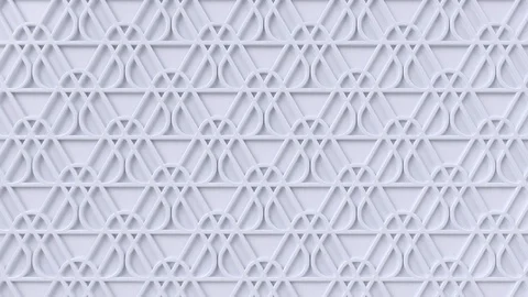 Arabesque looping geometric pattern. White islamic 3d motif. Arabic background. Stock Footage 120809235