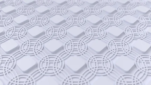 Arabesque looping geometric pattern. White islamic 3d motif. Arabic background. Stock Footage 121266521