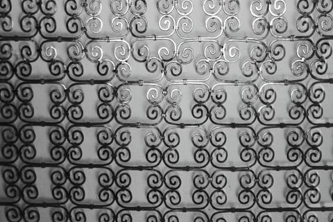 Arabesque pattern of aluminum wire Stock Photos