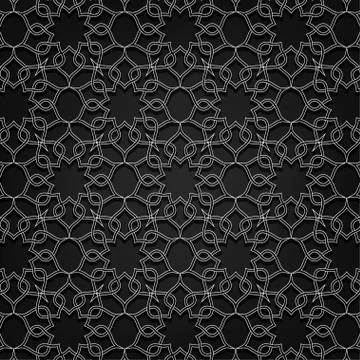 Arabesque pattern floral background vector design Illustrazione stock