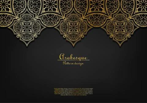 Arabesque pattern floral concept background vector Stock Illustration