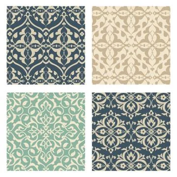 Arabesque Pattern Set Stock Illustration