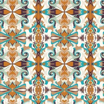 Arabesque Persian Style Vintage Pattern Background. Damask Swirl Scarf Graphic Stock Illustration
