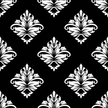 Arabesque seamless floral pattern Stock Illustration