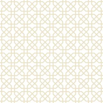 Arabesque seamless pattern. Arabic line abstract geometric ornament Illustrazione stock