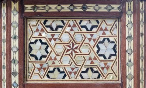 Arabesque seamless pattern based on hexagram (star of David) Stock Photos