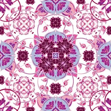 Arabesque seamless pattern in editable vector file Stock Illustration