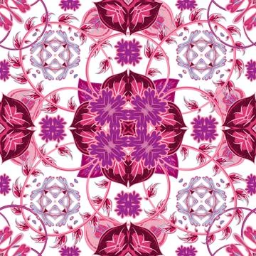 Arabesque seamless pattern in editable vector file Stock Illustration