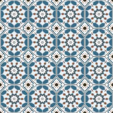 Arabesque style octagonal seamless pattern background vector design Stock Illustration