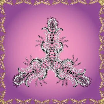 Arabesque texture abstract vintage background, floor tiles surface ornament flow Illustrazione stock