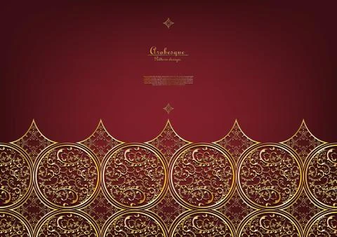 Arabesque Thai element elegant classic gold background vector Stock Illustration