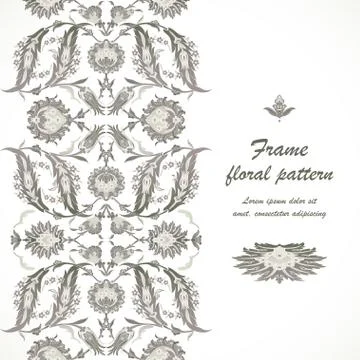 Arabesque vintage decor ornate pattern for design template vecto Stock Illustration