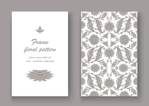 Arabesque vintage decor ornate pattern for design template vecto Illustrazione stock