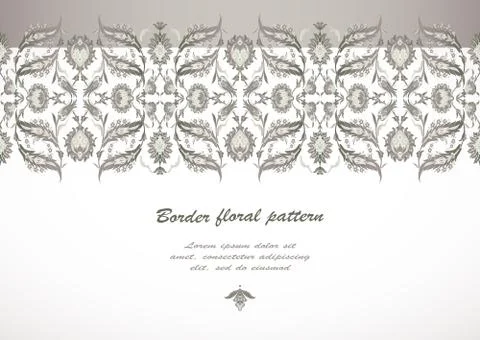 Arabesque vintage decor ornate pattern for design template vector Stock Illustration