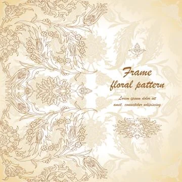 Arabesque vintage decor ornate pattern for design template vecto Stock Illustration