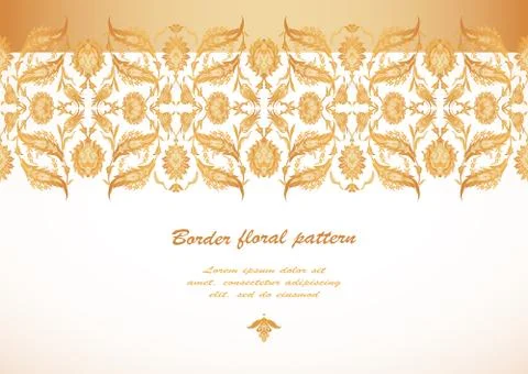 Arabesque vintage decor ornate pattern for design template vector. Eastern mo Stock Illustration