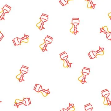 Arabian coffee jug vector seamless pattern 스톡 일러스트