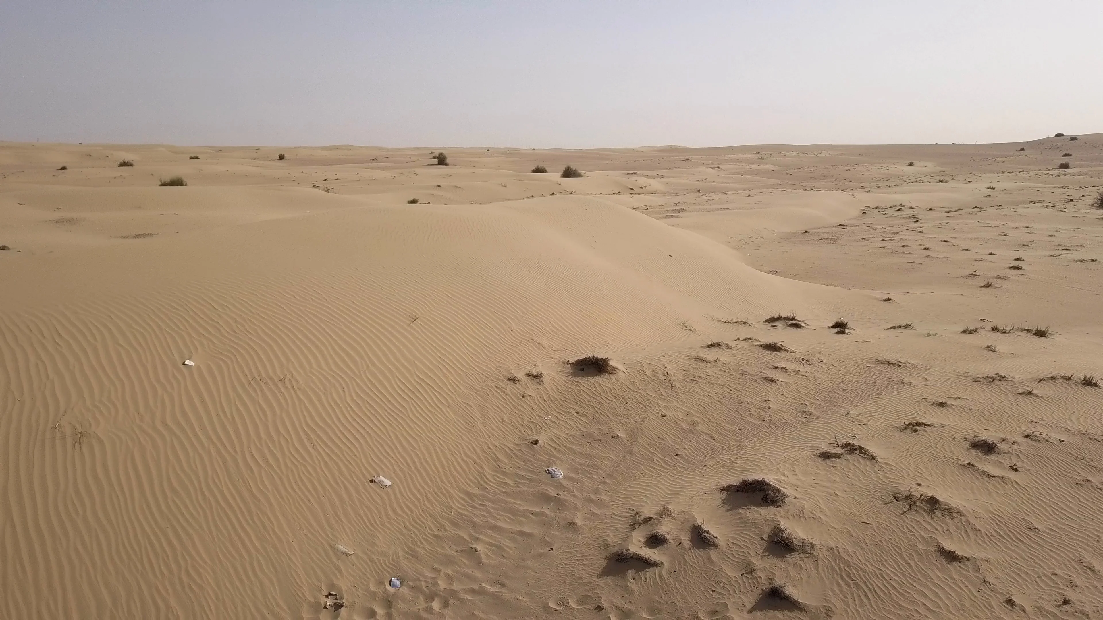 Arabian desert from above drone shot, Stock Video