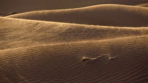 Arabian desert sand storm in slow motion Stock Footage