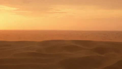Arabian Desert at sunset Stock Footage 236037852