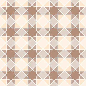 Arabian geometric star seamless pattern background, symmetrical 스톡 일러스트
