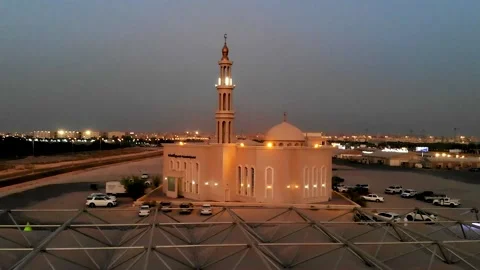Arabian Local Desert Mosque Stock Footage 211675524