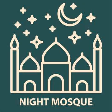 Arabian mosque logo template Stock Illustration