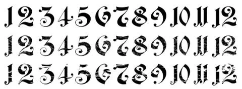 Arabian numerals Illustrazione stock