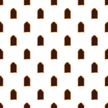 Arabian pattern with golden arches repeat endlessly 스톡 일러스트