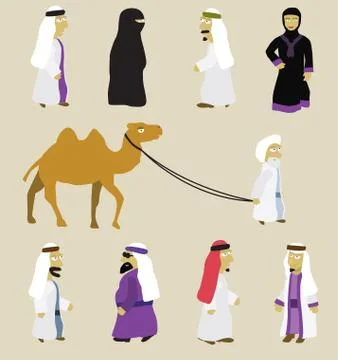 Arabian people Stock Illustration