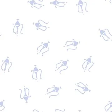 Arabian pot glyph vector seamless pattern 스톡 일러스트