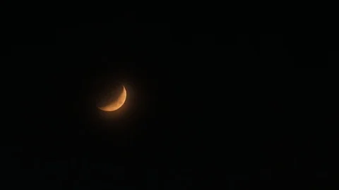 Arabian Red Moon Time lapse Stock Footage 120673804