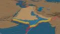 Arabian tectonic plate extruded. Bumps. Enhanced version 4k or 4k+ Resolution