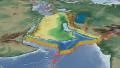 Arabian tectonic plate extruded. Bumps shaded. Enhanced version 4k or 4k+ Resolution