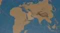 arabian tectonic plate extruded on disc. elevation & bathymetry, solids. 4k 4k or 4k+ Resolution