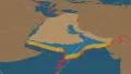 Arabian tectonic plate extruded. Solids. Enhanced version 4k or 4k+ Resolution